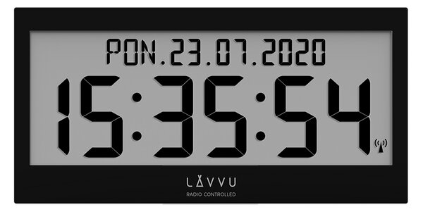 Digitálne hodiny s češtinou LAVVU Modig riadené rádiovým signálom LCX0011 37cm