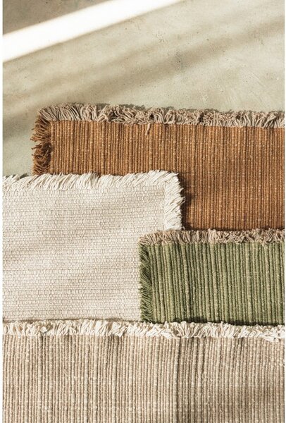 Okrovožltý ručne tkaný bavlnený koberec 140x200 cm Handloom – Lorena Canals