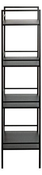 REGÁL, čierna, oceľ, 40/128/30 cm - Online Only drobný nábytok, Online Only