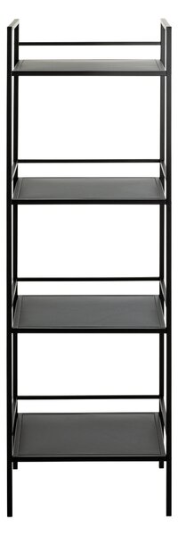 REGÁL, čierna, oceľ, 40/128/30 cm - Online Only drobný nábytok, Online Only