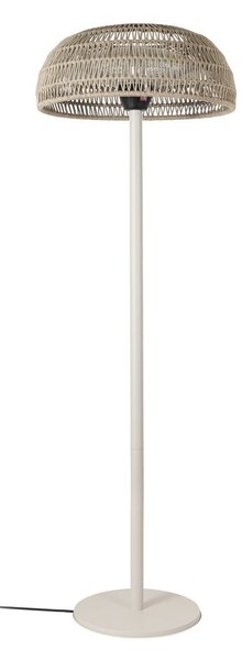 Stojanový ohrievač Calenza, piesková farba, 200 cm, 3 stupne, IP44 – Lucande Lucande, Calenza, Béžová, Kov, Moderný