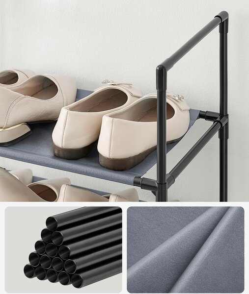 REGÁL NA TOPÁNKY, sivá, 45/173/28 cm - Online Only drobný nábytok, Online Only