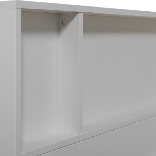 Biela jednolôžková posteľ z borovicového dreva bez roštu 90x200 cm Carter – WOOOD