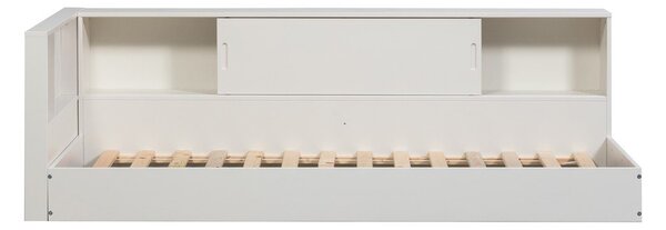 Biela jednolôžková posteľ z borovicového dreva bez roštu 90x200 cm Carter – WOOOD