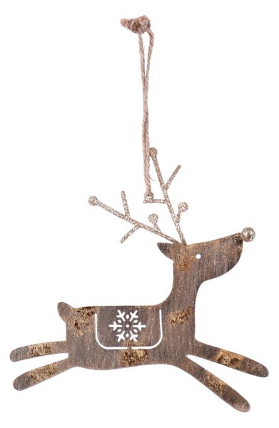 Závesná vianočná dekorácia na stromček Ego Dekor Reindeer, výška 15 cm