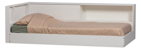 Biela jednolôžková posteľ z borovicového dreva bez roštu 90x200 cm Carter – WOOOD