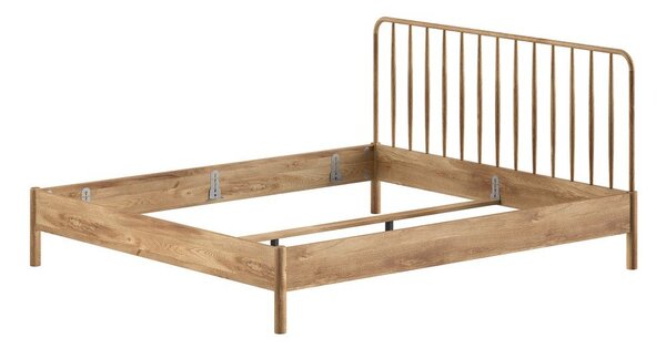 Dvojlôžková posteľ z dubového dreva bez roštu 180x200 cm v prírodnej farbe Olive Spindle – Vipack