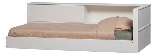 Biela jednolôžková posteľ z borovicového dreva bez roštu 90x200 cm Carter – WOOOD