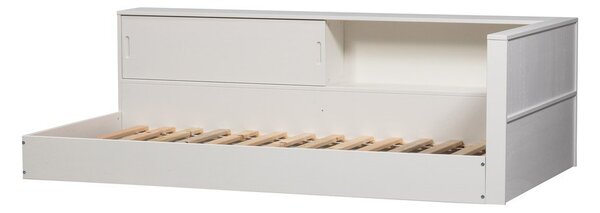 Biela jednolôžková posteľ z borovicového dreva bez roštu 90x200 cm Carter – WOOOD