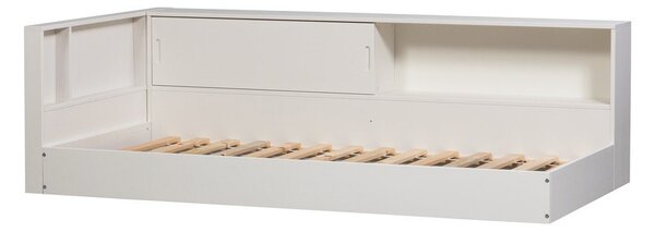 Biela jednolôžková posteľ z borovicového dreva bez roštu 90x200 cm Carter – WOOOD