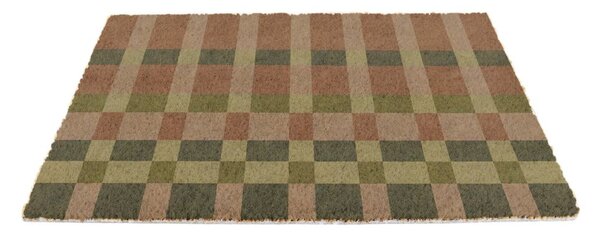 Rohožka z kokosového vlákna 40x60 cm Pink and Blue Check – Artsy Doormats