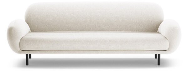 Biela pohovka z textílie buklé 208 cm Poppy – Micadoni