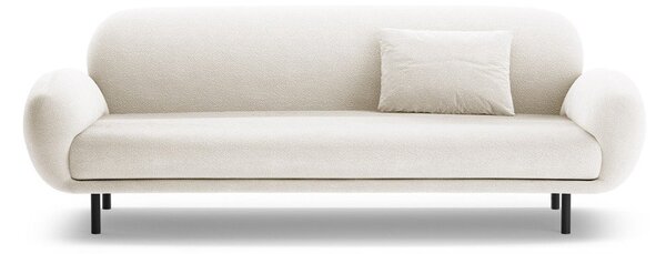 Biela pohovka z textílie buklé 208 cm Poppy – Micadoni