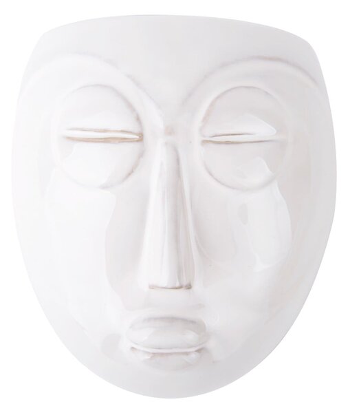 Biely nástenný kvetináč PT LIVING Mask, 16,5 x 17,5 cm