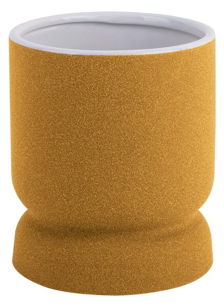 Žltá keramická váza PT LIVING Cast, výška 17 cm