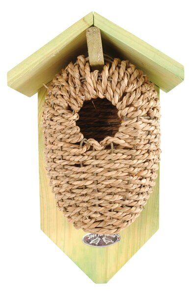 Vtáčia búdka z morskej trávy Esschert Design, výška 26,2 cm