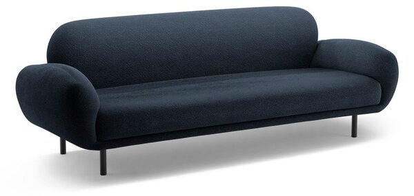 Tmavomodrá pohovka z textílie buklé 208 cm Poppy – Micadoni