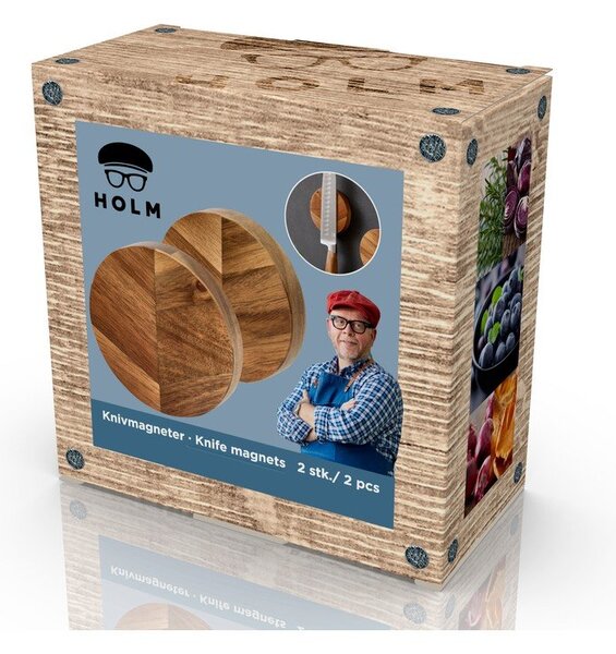 Drevený magnetický držiak na nože – Holm