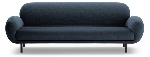 Tmavomodrá pohovka z textílie buklé 208 cm Poppy – Micadoni