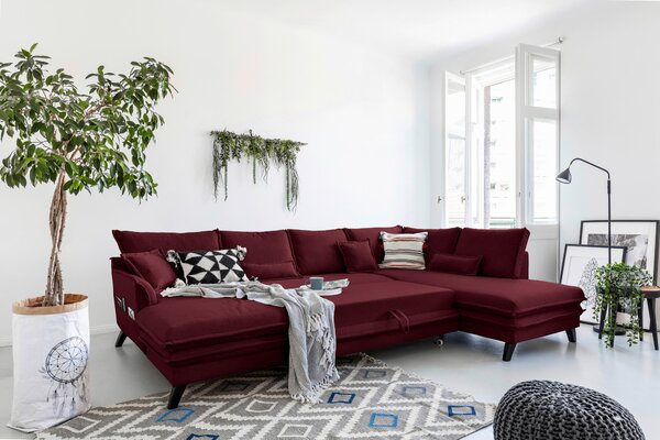 SEDACIA SÚPRAVA, textil, bordová P & B - Sedačky, Online Only