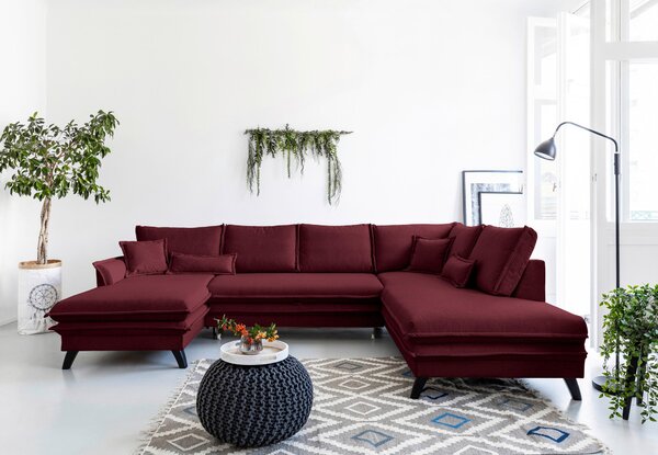 SEDACIA SÚPRAVA, textil, bordová P & B - Sedačky, Online Only