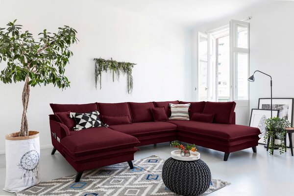 SEDACIA SÚPRAVA, textil, bordová P & B - Sedačky, Online Only