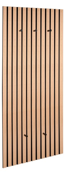 VEŠIAKOVÝ PANEL, čierna, dub artisan, 50/125/7 cm Xora - Vešiakové steny