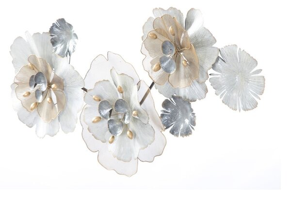 Nástenná kovová dekorácia Mauro Ferretti Flowery, 119 × 60 cm