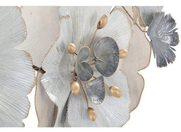 Nástenná kovová dekorácia Mauro Ferretti Flowery, 119 × 60 cm