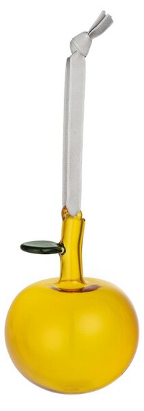 Iittala Sklenené ozdoby jabĺčka Oiva Toikka, žlté / 3ks