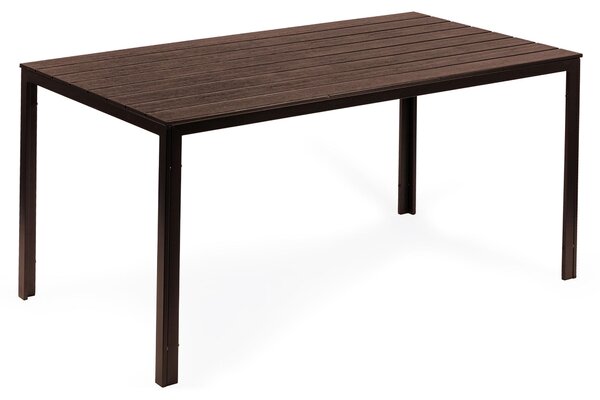 MultiGarden SAK-156 Zahradní stůl pro 6 osob, 156x78 cm POLYWOOD, hnědý