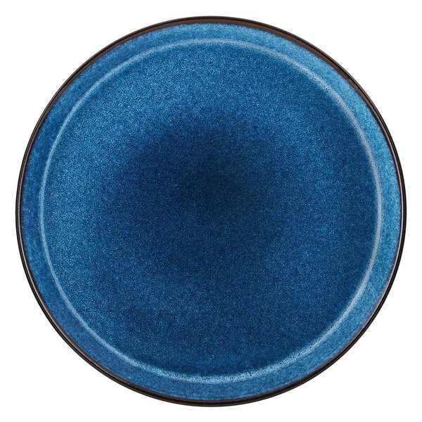 Čierny/modrý tanier z kameniny ø 27 cm Gastro Dark Blue/Black – Bitz