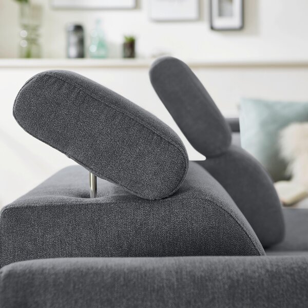 ROHOVÁ SEDAČKA, textil, antracitová Stylife - Sedačky, Online Only