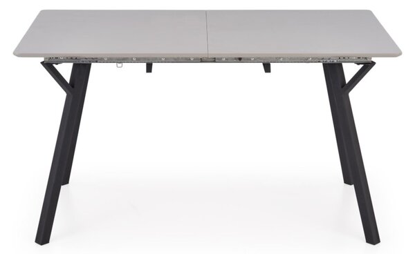 Rozkladací jedálenský stôl BALOG, 140-180x77x88, popol/čierna