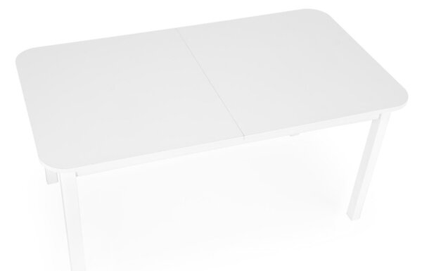 Rozkladací jedálenský stôl LORIAN, 160-228x75x90, biela