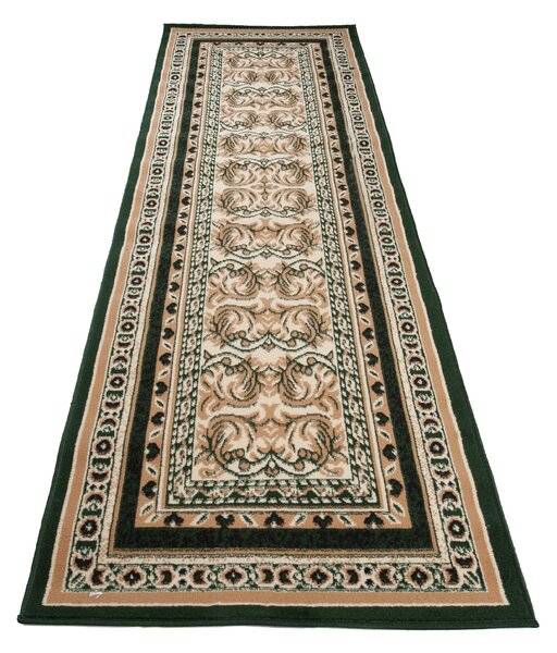 Koberec Atlas PP zelený obdĺžnikový – nízky vlas 0,8 cm Rozmer: 70x200 cm