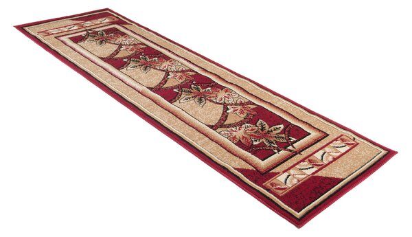 Červený obdĺžnikový koberec ATLAS PP 1912B – nízky vlas Rozmer: 100x250 cm