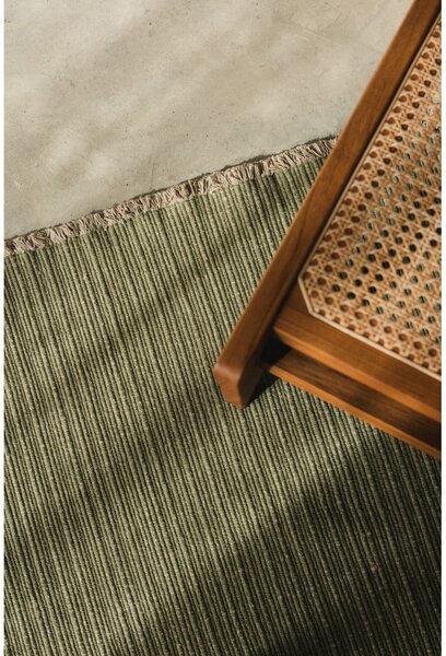 Kaki ručne tkaný bavlnený koberec 140x200 cm Handloom – Lorena Canals