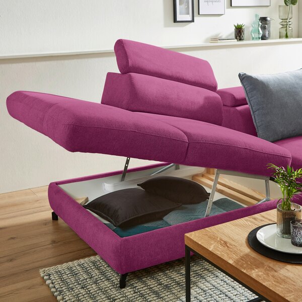ROHOVÁ SEDAČKA, textil, magenta Stylife - Sedačky, Online Only