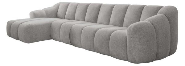 Svetlosivá rohová pohovka (ľavý roh/s leňoškou) Shell – Miuform
