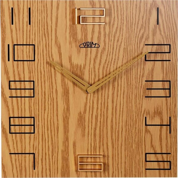 Moderné nástenné hodiny PRIM Wood Touch