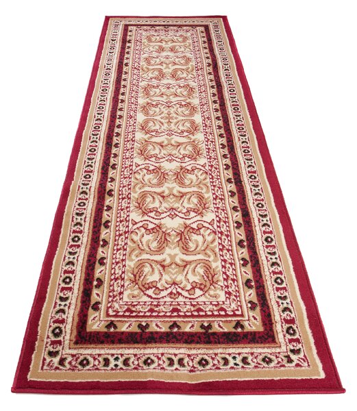 Červený obdĺžnikový koberec Atlas PP – nízky vlas 0,8 cm Rozmer: 70x200 cm