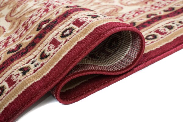 Červený obdĺžnikový koberec Atlas PP – nízky vlas 0,8 cm Rozmer: 70x200 cm