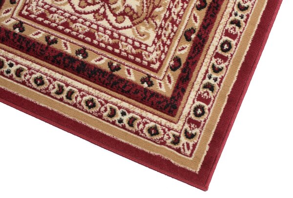 Červený obdĺžnikový koberec Atlas PP – nízky vlas 0,8 cm Rozmer: 70x200 cm