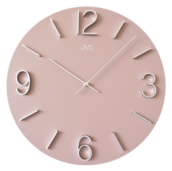 Dizajnové nástenné hodiny JVD HC35.3 ružové
