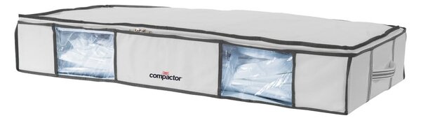 Súprava 2 bielych úložných boxov pod posteľ s vakuovým obalom Compactor XLarge Underbed Life, 105 x 15,5 cm