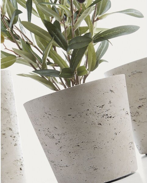 Betónové kvetináče v súprave 3 ks ø 23,5 cm Low – Kave Home