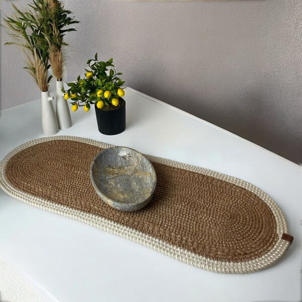 Jutový behúň na stôl 35x100 cm Wicker – Mila Home Luxury