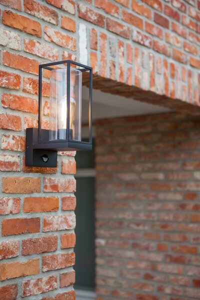 Lutec 5288802012 vonkajšia nástenná lampa so senzorom pohybu Flair 1x40W | E27 | IP44
