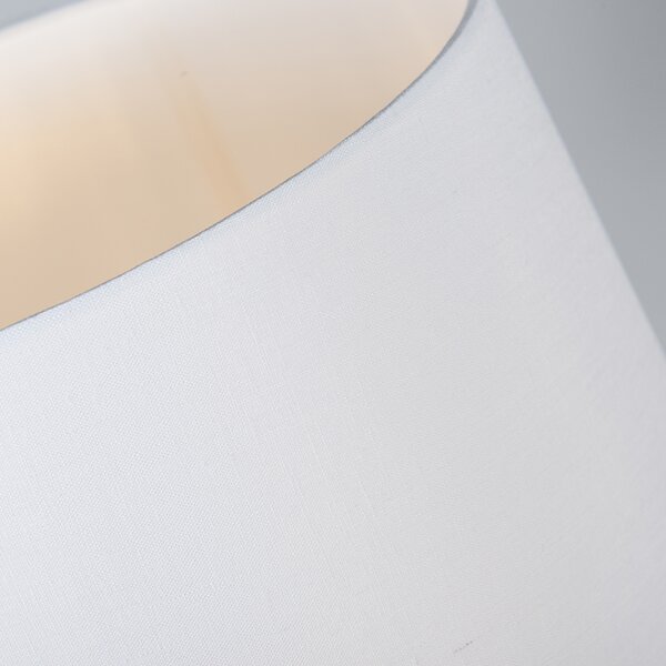 Stolná lampa čierna s tienidlom bielym 35 cm nastaviteľná - Parte